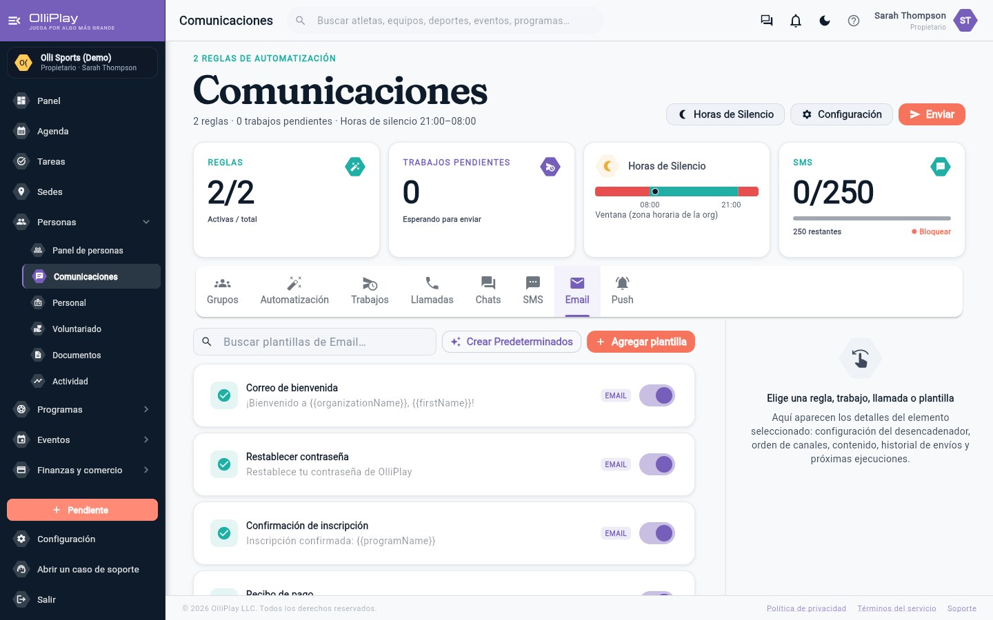 OlliPlay communications module in light mode
